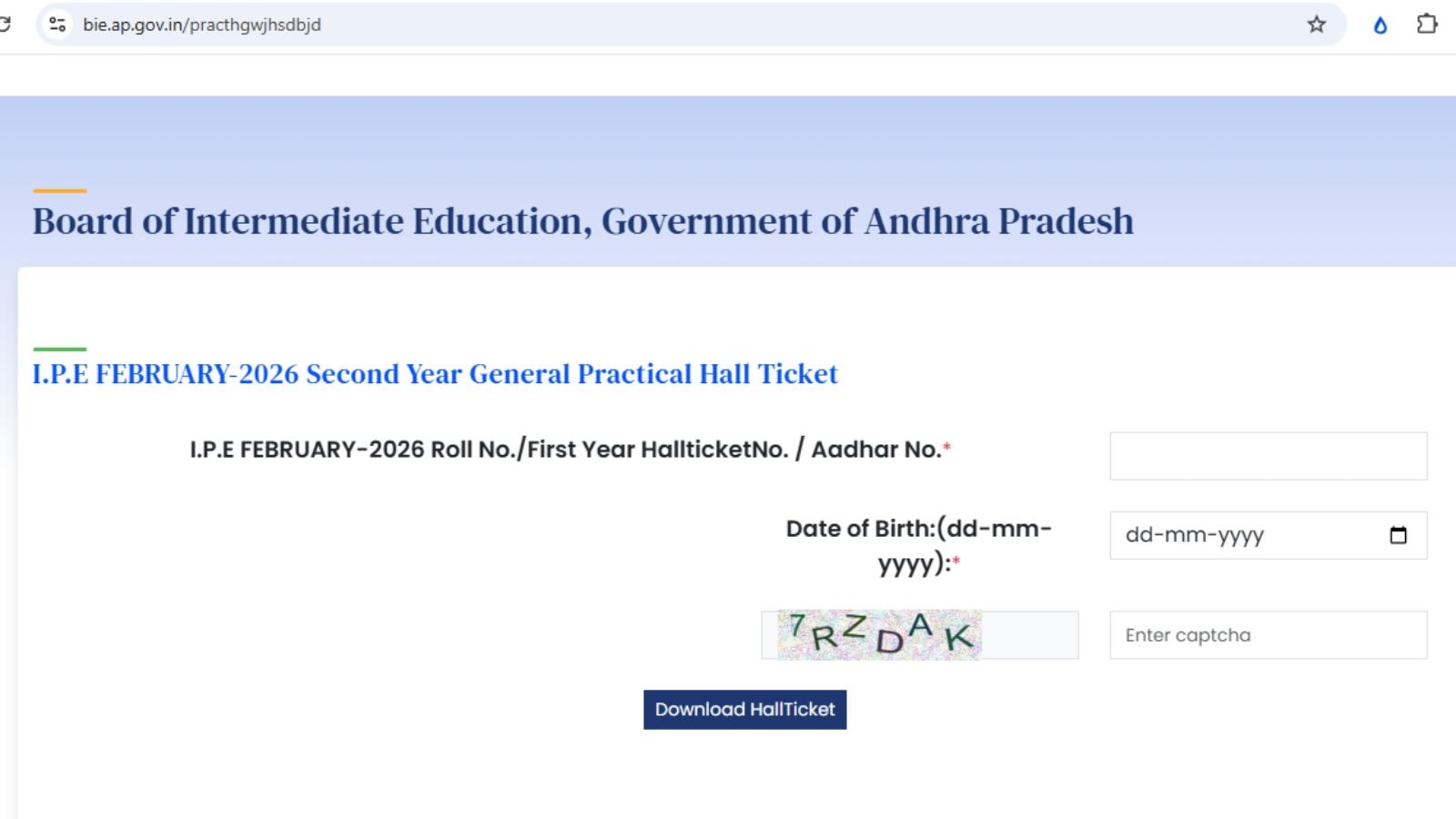AP Inter 2026 Exams: BIEAP releases hall tickets for Class 12 practical exam at bie.ap.gov.in