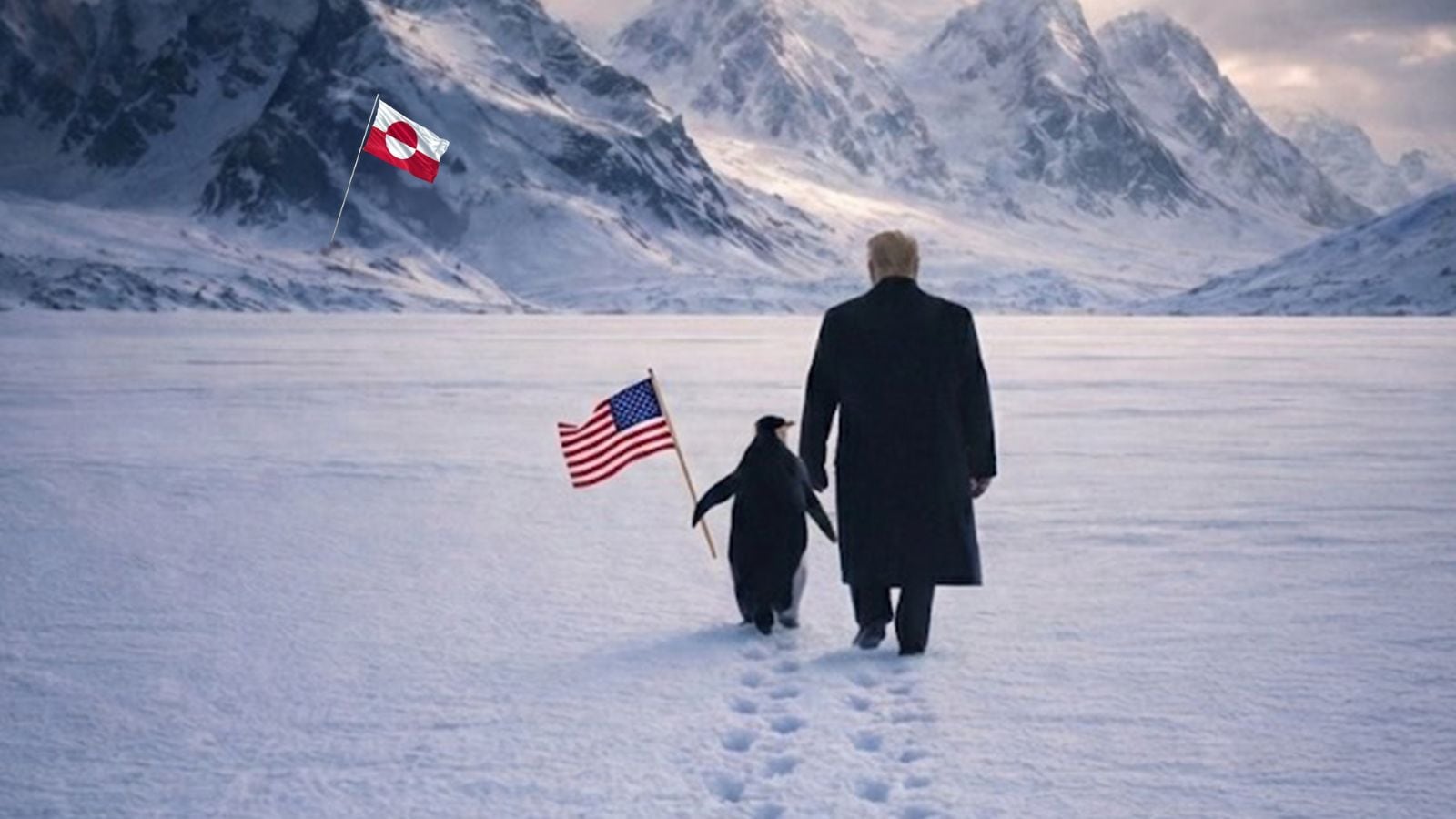Donald Trump&rsquo;s take on &lsquo;lonely penguin&rsquo; meme talks of taking over Greenland