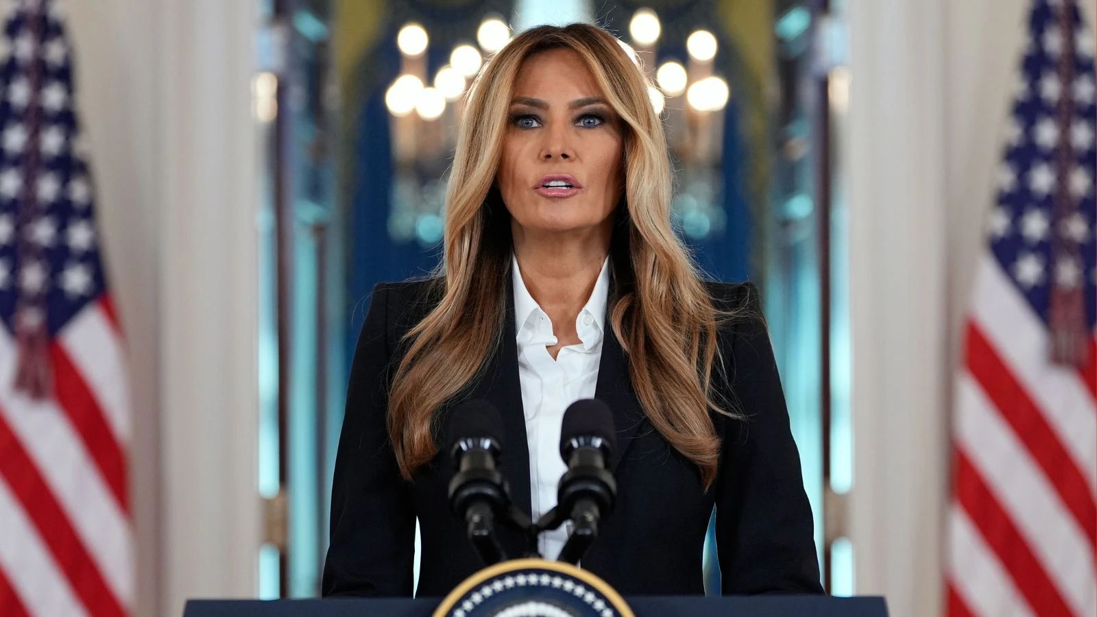 First lady Melania Trump previews new film at private White House screening