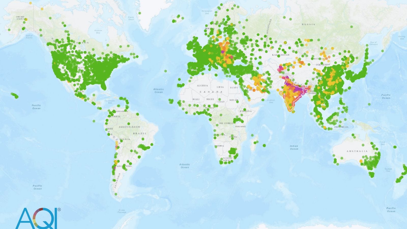 Global Air Quality in Focus: AQI World Map Highlights Pollution Hotspots, Regional Variations, and Data Gaps
