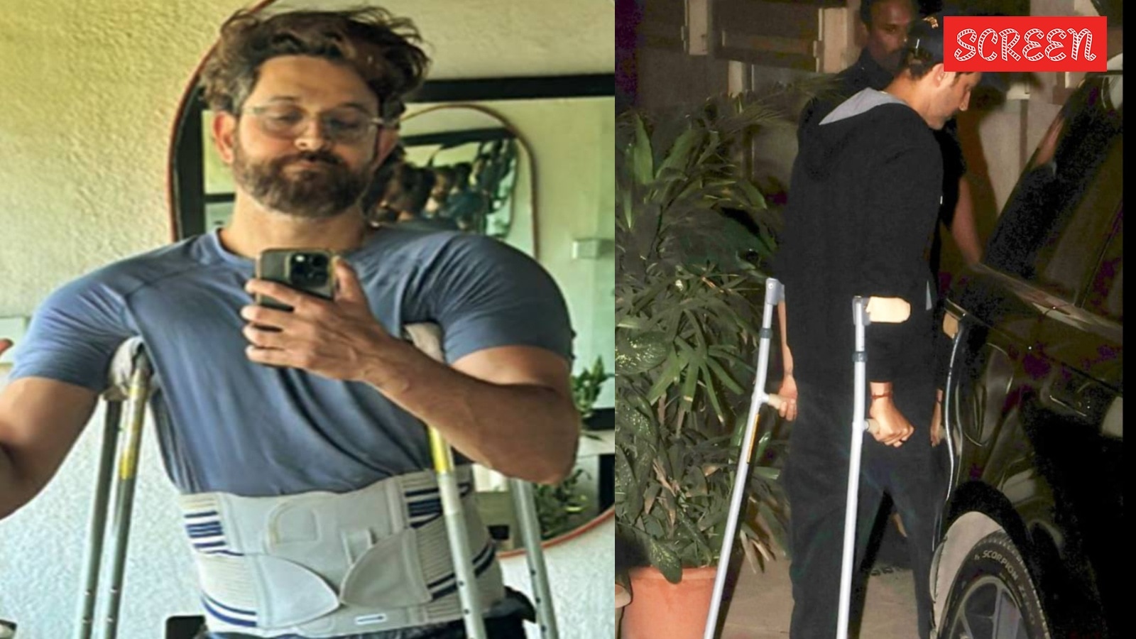 Hrithik Roshan spotted using elbow crutches at party; worried fans ask, ‘Why does he get injured every year?’ Watch