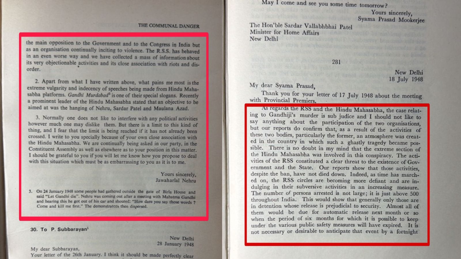 On Gandhi&rsquo;s 78th death anniversary, Congress shares Nehru, Patel letters to Syama Prasad Mookerjee questioning RSS, Hindu Mahasabha activities