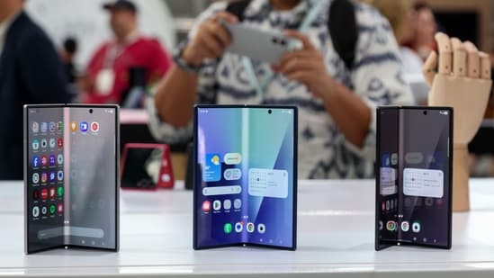 Samsung may introduce a new foldable display design to reduce screen creases in its next Galaxy Z Fold smartphone. (Bloomberg)
