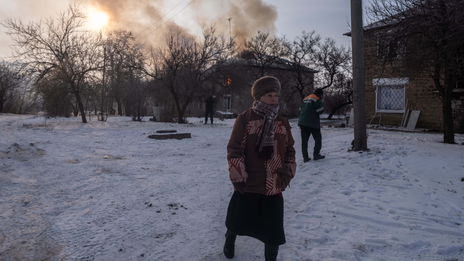 Ukrainians left freezing as Russia hits power grid while trilateral talks get underway in UAE