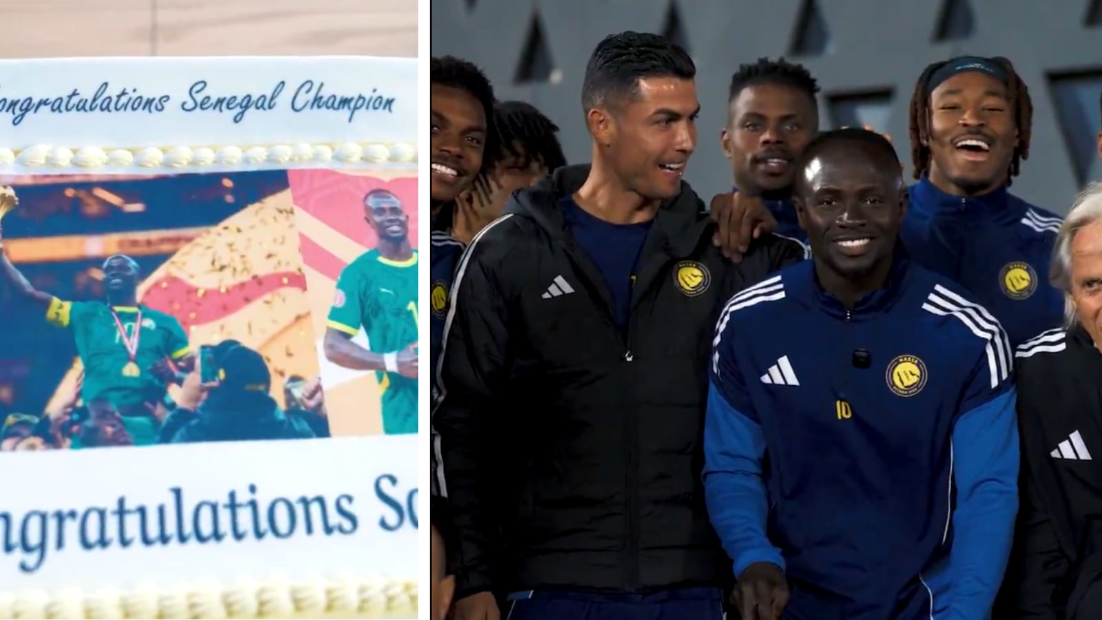 WATCH: Cristiano Ronaldo & Al-Nassr squad welcome AFCON hero Sadio Mane following historic Senegal triumph