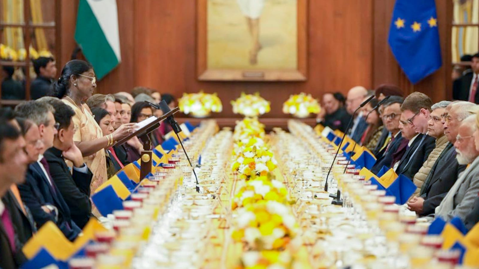 &lsquo;We invest in each other&rsquo;s future&rsquo;: EU leaders at banquet