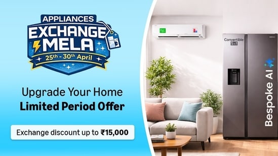 Top Amazon Exchange Mela deals: Up to  ₹15,000 off on ACs, fridges and home appliances