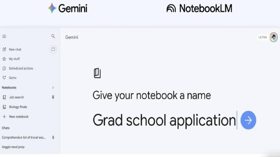 Notebooks will automatically sync across Gemini and NotebookLM. (Google)