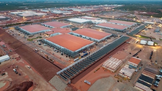 The Stargate AI data center site in Abilene, Texas.