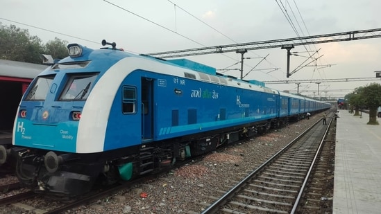 A trial run of the hydrogen powered train was carried out earlier in the week (Courtesy: Ministry of railways )