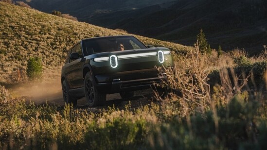The Rivian R2 Performance (seen here in Launch Green) is the American EV automaker’s third production vehicle, after its large and luxurious R1T pickup and R1S SUV.